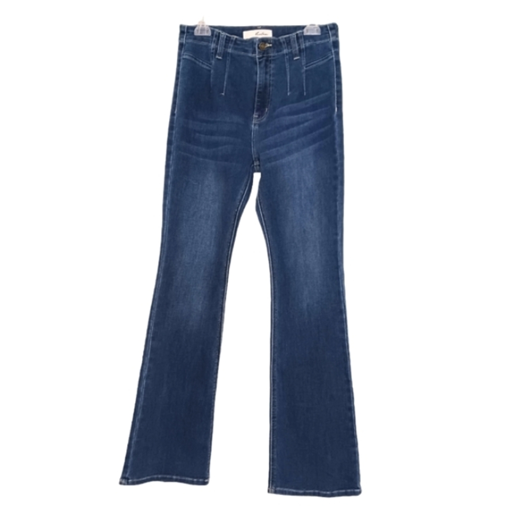 KanCan Boot Cut Stretch Dart Detail High Waist Jeans Women's Sz 29 33" Inseam